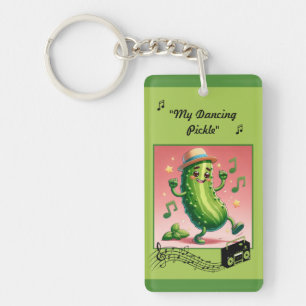 Dansen augurk met Boom Box Sleutelhanger