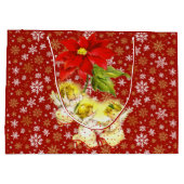 Dansen Baby Angels met sneeuwvlokken Groot Cadeauzakje (Achterkant)