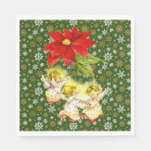 Dansen Baby Angels met sneeuwvlokken Servet (Voorkant)