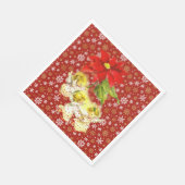 Dansen Baby Angels met sneeuwvlokken Servet (Hoek)