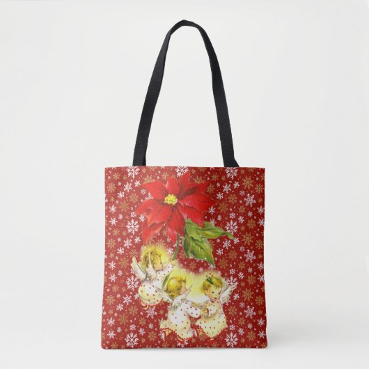 Dansen Baby Angels met sneeuwvlokken Tote Bag (Voorkant)