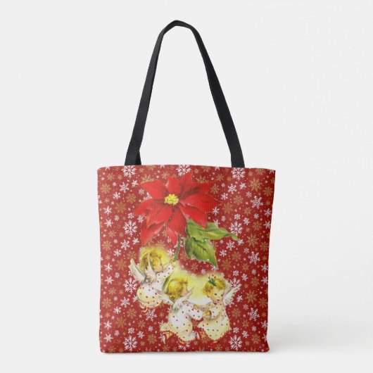 Dansen Baby Angels met sneeuwvlokken Tote Bag (Achterkant)
