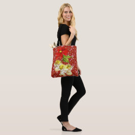 Dansen Baby Angels met sneeuwvlokken Tote Bag