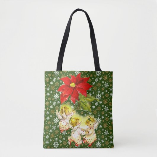 Dansen Baby Angels met sneeuwvlokken Tote Bag (Voorkant)