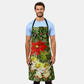 Dansen Baby Angels op groen met sneeuwvlokken Schort (Gedragen)