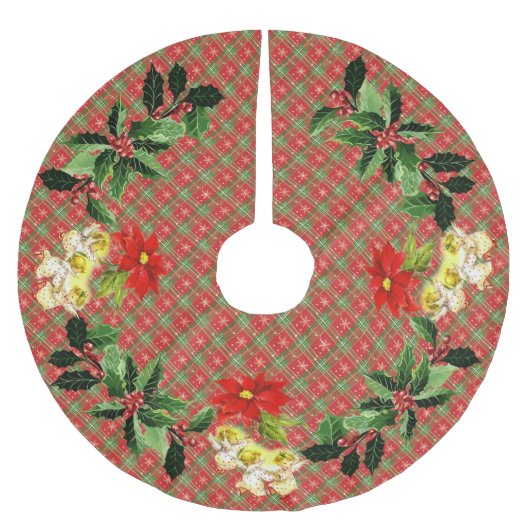 Dansen Baby Angels op Plaid Kerstboom Rok (Voorkant)