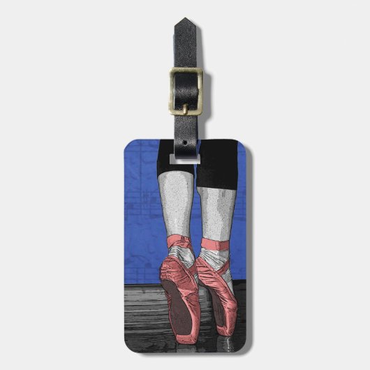 Dansen Ballerina Ballet Schoenen Bagagelabel (Voorkant verticaal)