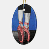 Dansen Ballerina Ballet Schoenen Keramisch Ornament (Links)