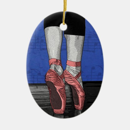 Dansen Ballerina Ballet Schoenen Keramisch Ornament (Voorkant)