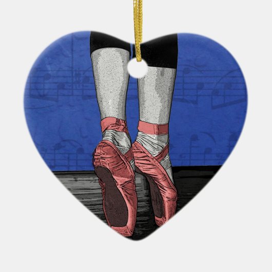 Dansen Ballerina Ballet Schoenen Keramisch Ornament (Voorkant)