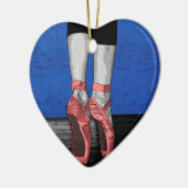 Dansen Ballerina Ballet Schoenen Keramisch Ornament (Links)