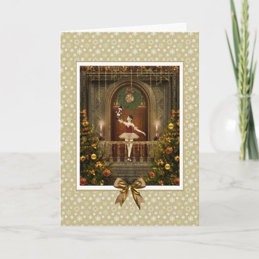 Dansen Ballerina en Nutcracker Blank Kaart (Voorkant)