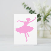 Dansen Ballerina in Roze Briefkaart (Staand voorkant)
