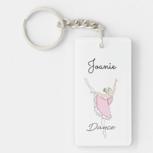 Dansen Ballerina in Roze Sleutelhanger