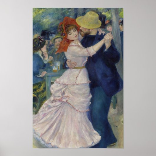 Dansen bij Bougival van Renoir Poster (Voorkant)