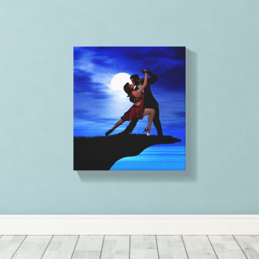 DANSEN BIJ HET MAANLICHT CANVAS AFDRUK (Insitu (Houten vloer))