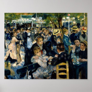 Dansen bij Le Moulin de la Galette van Renoir Poster