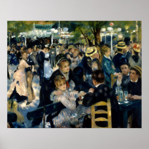 Dansen bij Le Moulin de la Galette van Renoir Poster