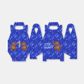 Dansen Bruin Teddy Beer 1e Verjaardagsfeest Bedankdoosjes (Uitgevouwen)