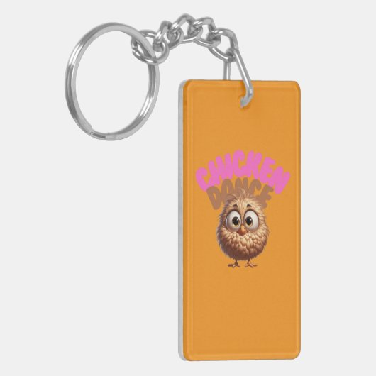 Dansen Chicken Acryl Sleutelhanger (Voorkant Links)