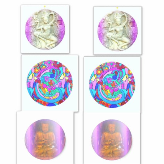 dansen dakini, boeddha, hippie liefde sticker (Voorkant)