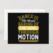 Dansen - Dans is de poëtische buiging van de soep Briefkaart (Voorkant / Achterkant)