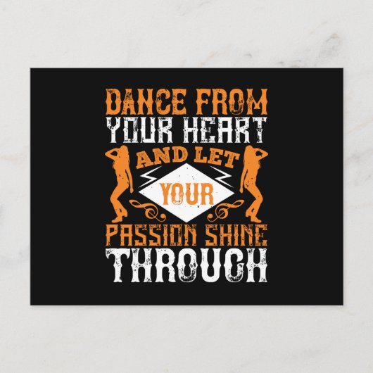 Dansen - Dans uit je hart met passie Briefkaart (Voorkant)