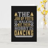 Dansen - dansen is de hobby van de rente kaart (Gele Bloem)