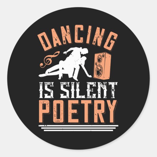 Dansen - Dansen is stilstaand poeder Ronde Sticker (Voorkant)