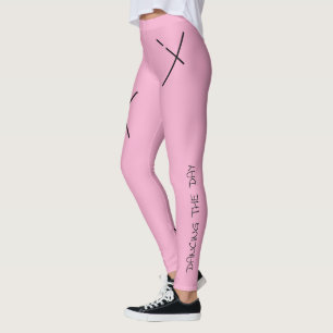 Dansen De Dag Zacht Zwart&Roze Minimal X Kunst Leggings