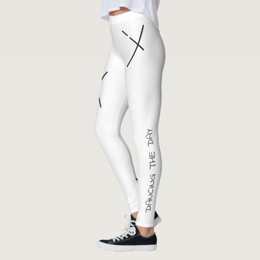 Dansen De Dag Zwart&Wit Minimal X Kunst Leggings (Links)