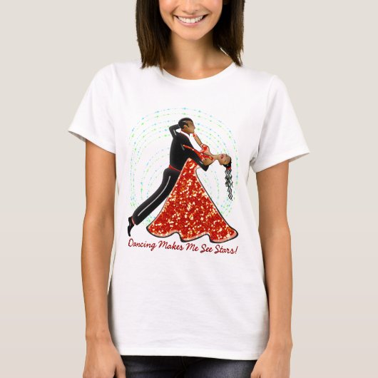 Dansen doet me sterren zien! (Dames Spaghetti Stra T-shirt (Voorkant)