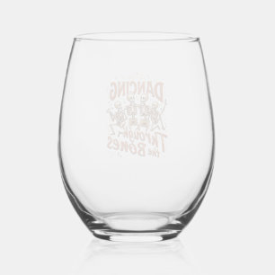Dansen door botten Halloween skeletten muziek Ce Wijnglas Zonder Voet