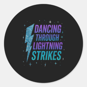 Dansen door de blikseminslag Danser Motiva Ronde Sticker