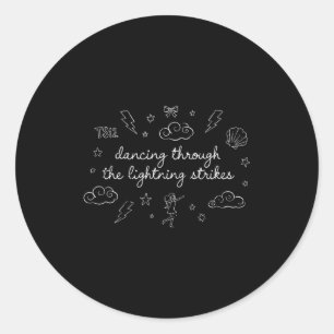 Dansen Door De Blikseminslagen, Grappige Dans Ronde Sticker