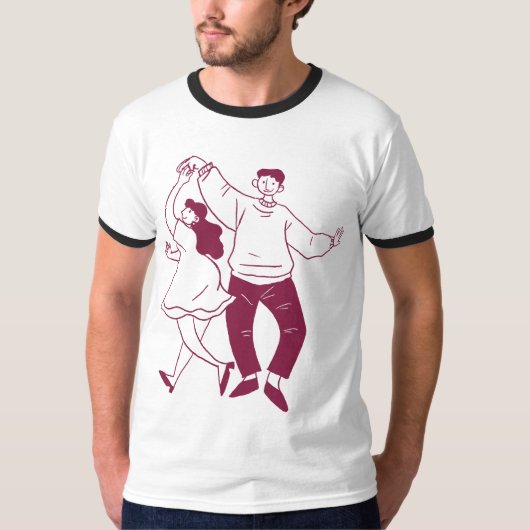 "Dansen door het leven" T-shirt (Voorkant)