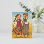 Dansen door Letse Tradities Briefkaart (Staand voorkant)