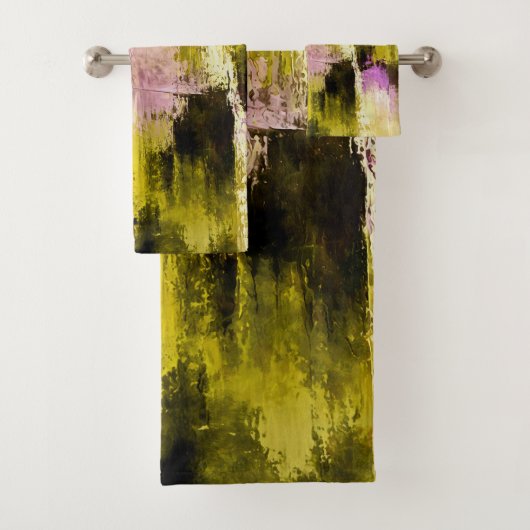 Dansen door Violet Expressieve Moderne Abstracte Bad Handdoek (Insitu)