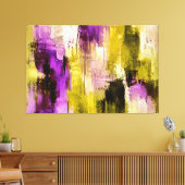 Dansen door Violet Expressieve Moderne Abstracte Canvas Afdruk (Insitu (Woonkamer))