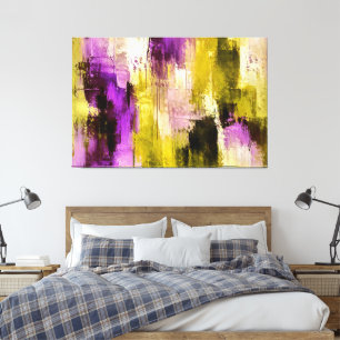 Dansen door Violet Expressieve Moderne Abstracte Canvas Afdruk