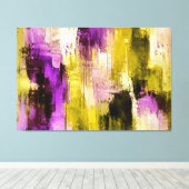 Dansen door Violet Expressieve Moderne Abstracte Canvas Afdruk (Insitu (Houten vloer))