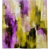 Dansen door Violet Expressieve Moderne Abstracte Douchegordijn (Voorkant)