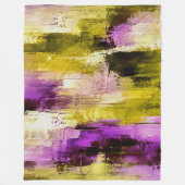 Dansen door Violet Expressieve Moderne Abstracte Fleece Deken (Voorkant)