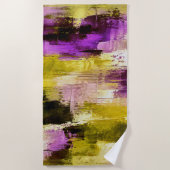 Dansen door Violet Expressieve Moderne Abstracte Strandlaken (Voorkant)