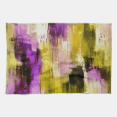 Dansen door Violet Expressieve Moderne Abstracte Theedoek (Horizontaal)