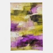 Dansen door Violet Expressieve Moderne Abstracte Theedoek (Verticaal)