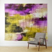 Dansen door Violet Expressieve Moderne Abstracte Wandkleed (In Situ (horizontaal))