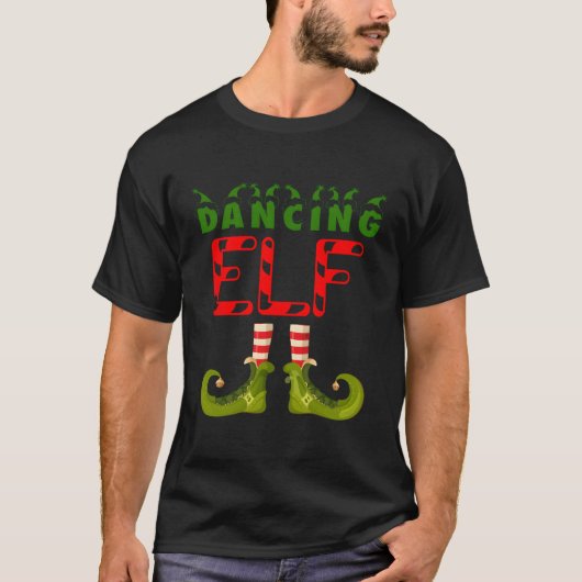 Dansen Elf Grappige Groep Matching Familie Pyjama  T-shirt (Voorkant)