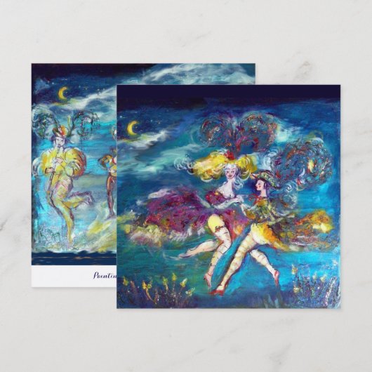 DANSEN EN MUZIEK 'S NACHTS KAART (Voorkant / Achterkant)