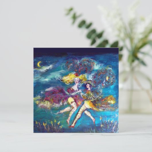 DANSEN EN MUZIEK 'S NACHTS KAART (Staand voorkant)